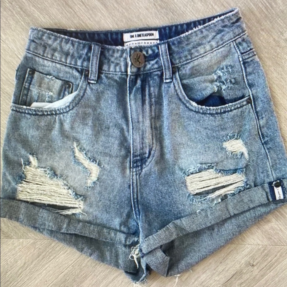 Distressed Denim Women Shorts
